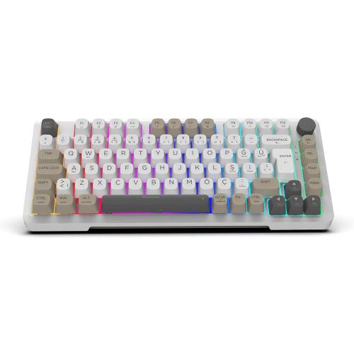 INCA IKG-455 EMPOUSA GASKET HOT SWAP POSH TRİ-MODE MAKRO RGB MEKANIK GAMING KLAVYE-BEYAZ kablosuz ve kablolu kulanma özl - Klavye Mouse Setler ürünleri tekmarshop.com'da